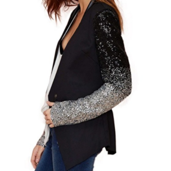HP  TRULY Ombre Glitter Sleeve Blazer - Picture 3 of 3